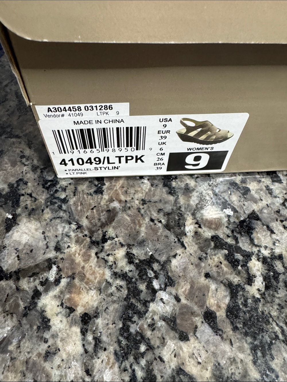 Skechers paralellsude Blush Pink Wedge Sandals with Brown Platform NEW 8 - Picture 13 of 14